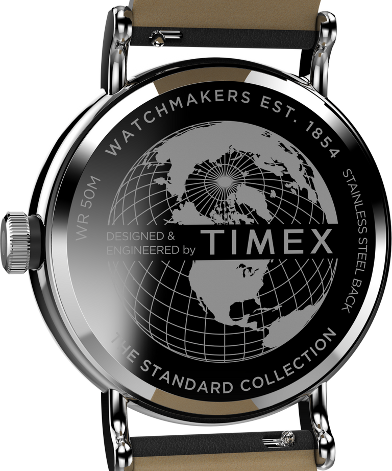 TW2V71400UK Timex Standard Sub-Second 40mm Apple Skin Leather Strap Watch caseback image