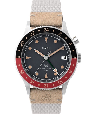 TW2V74100 Waterbury Traditional GMT 39mm Mixed Material Strap Watch Primary Image