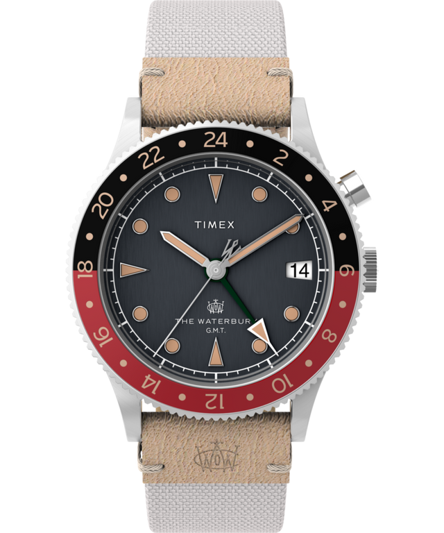 TW2V74100 Waterbury Traditional GMT 39mm Mixed Material Strap Watch Primary Image