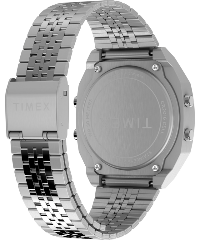 TW2V74200 Timex T80 Steel 36mm Stainless Steel Bracelet Watch Caseback with Attachment Image