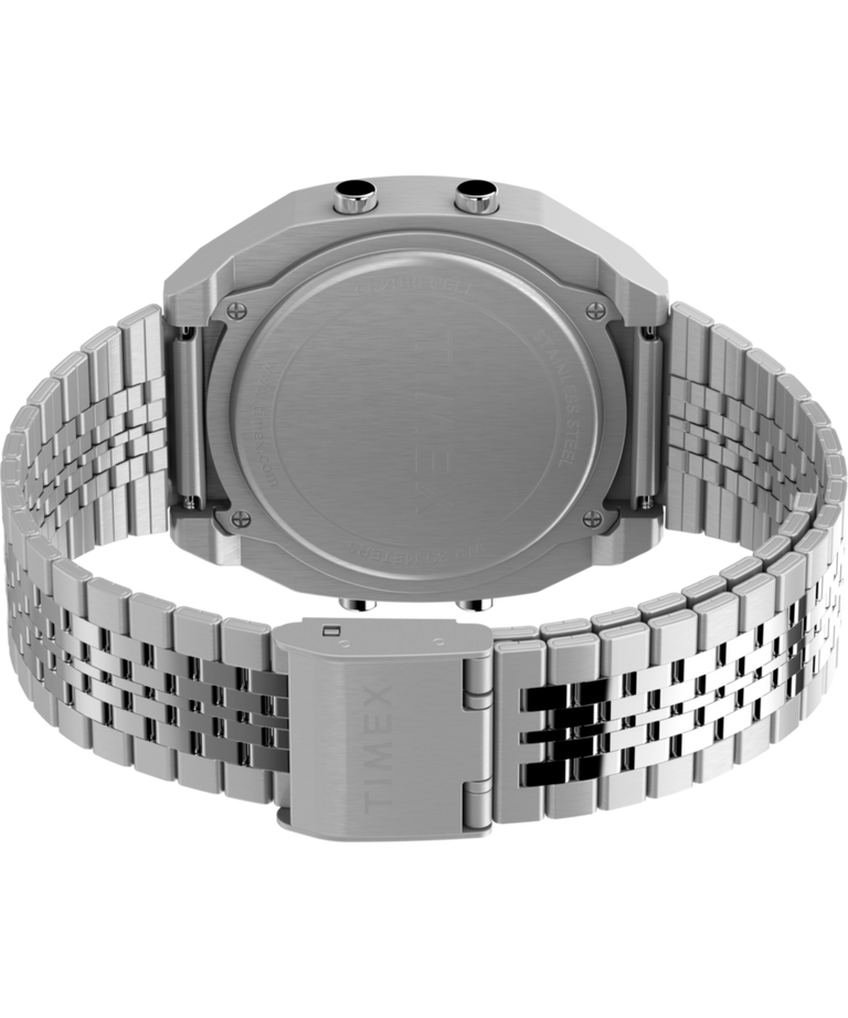 TW2V74200 Timex T80 Steel 36mm Stainless Steel Bracelet Watch Caseback with Attachment Image