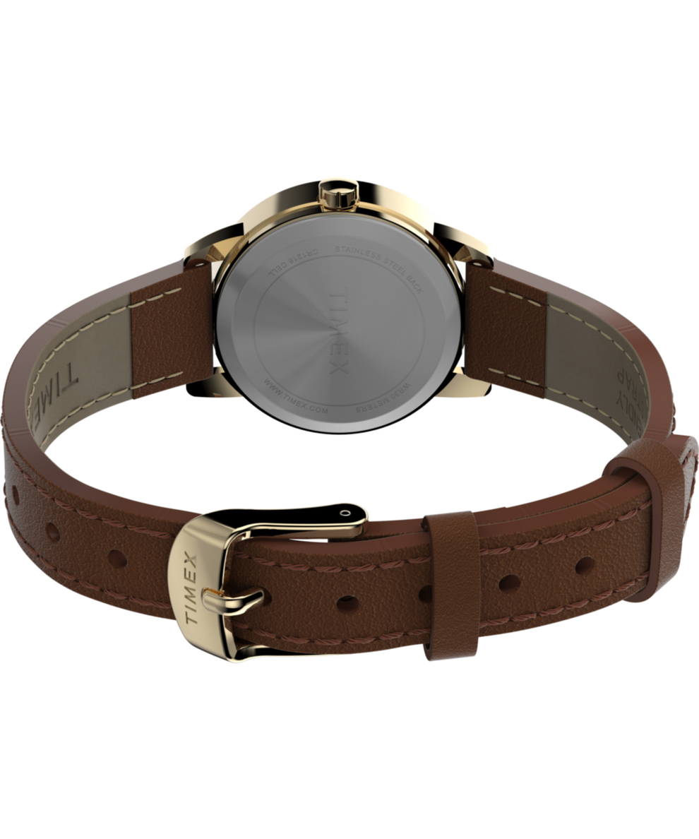 TW2V75400 Easy Reader® 25mm Eco-Friendly Vegan Leather Strap Watch Caseback with Attachment Image