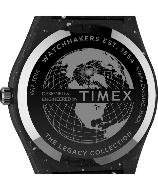 TW2V77000 Timex Legacy Ocean 42mm Recycled Plastic Bracelet Watch Caseback Image
