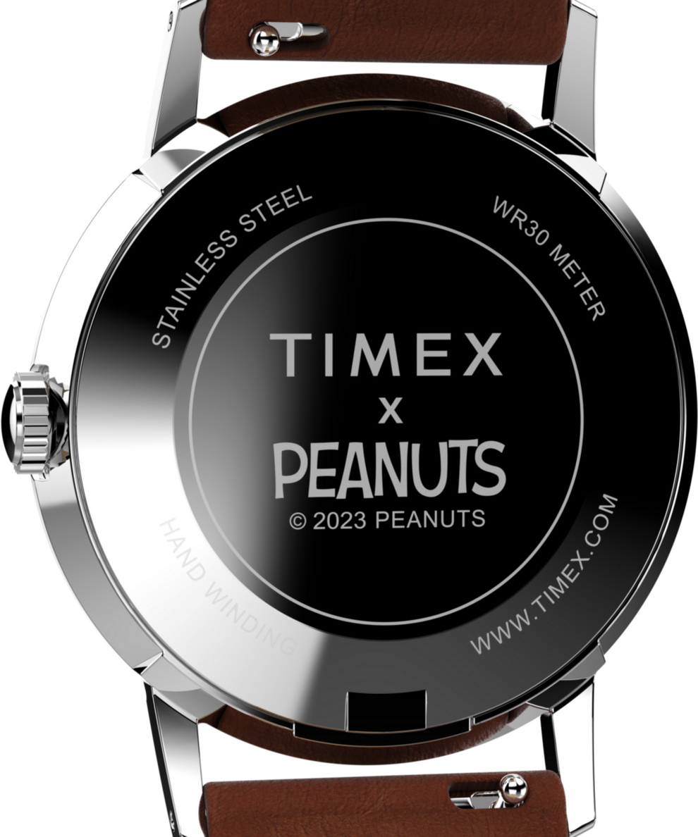 Timex Marlin Hand Wound x Snoopy Tennis 34mm Leather Strap Watch