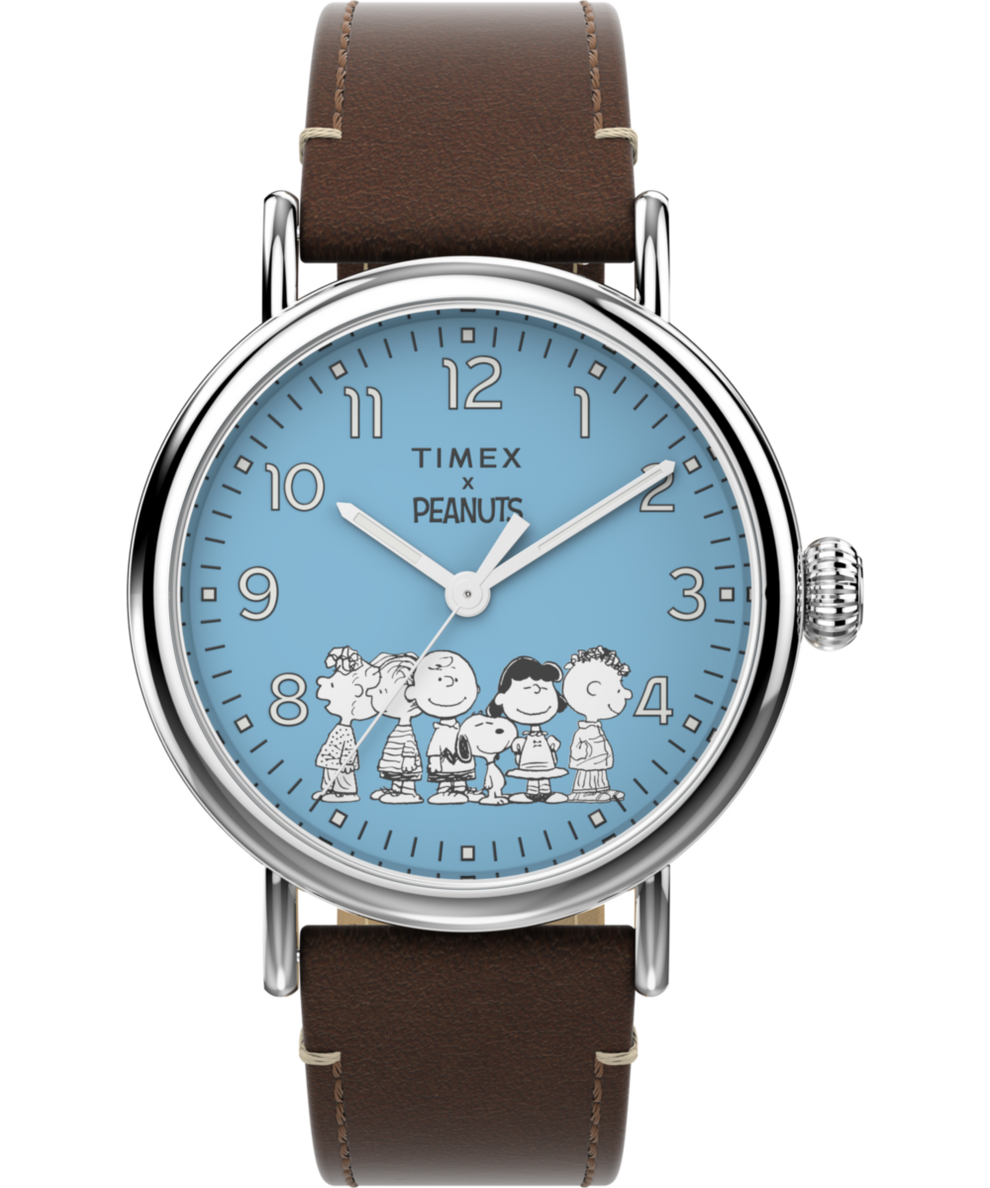 Timex Standard x Peanuts Gang's All Here 40mm Leather Strap Watch