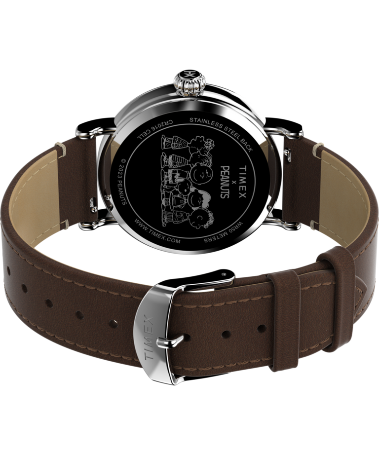 Timex Standard x Peanuts Gang s All Here 40mm Leather Strap Watch