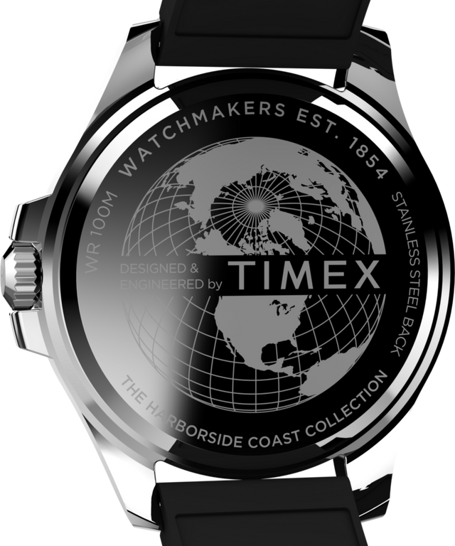TW2V91700 Harborside Coast 44mm Synthetic Rubber Strap Watch Caseback Image