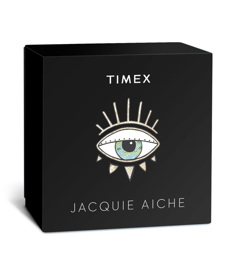 TW2V95200 Timex x Jacquie Aiche High Life 41mm Stainless Steel Bracelet Watch Primary Packaging Image