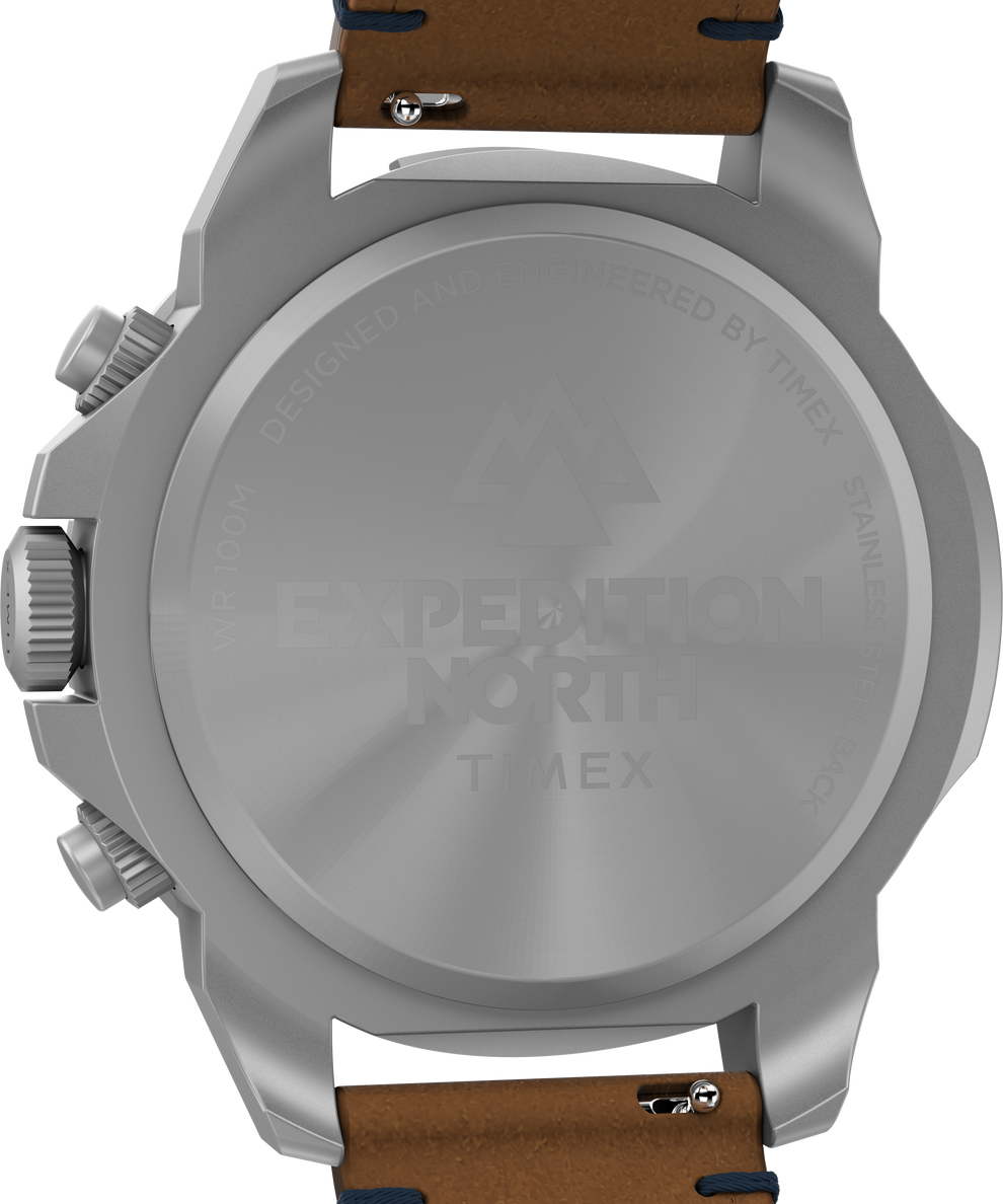 Expedition North® Ridge Chronograph 42mm Eco-Friendly Leather Strap Watch