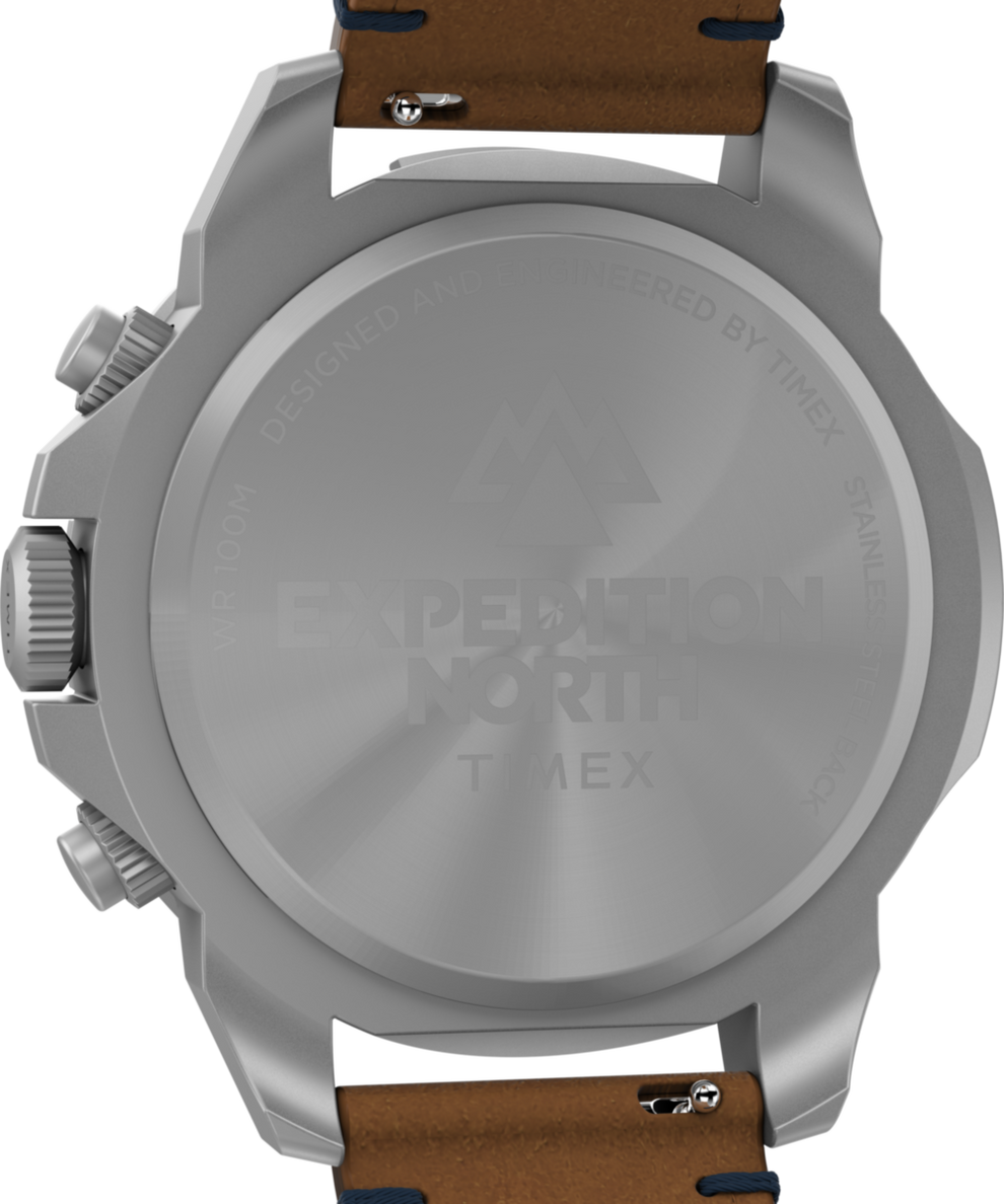 TW2W16300 Expedition Ridge Chronograph 42mm Eco-Friendly Leather Strap Watch Caseback Image