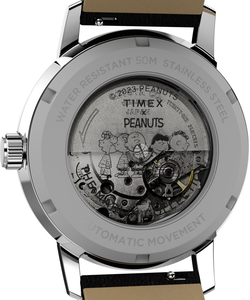 Timex Marlin Automatic x Peanuts Gang s All Here 40mm Leather Strap W TW2W19000 Timex UK