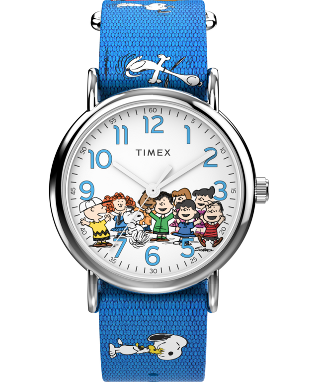 TW2W19400 Peanuts® x Timex Weekender Gang's All Here 38mm Fabric Strap Watch Primary Image