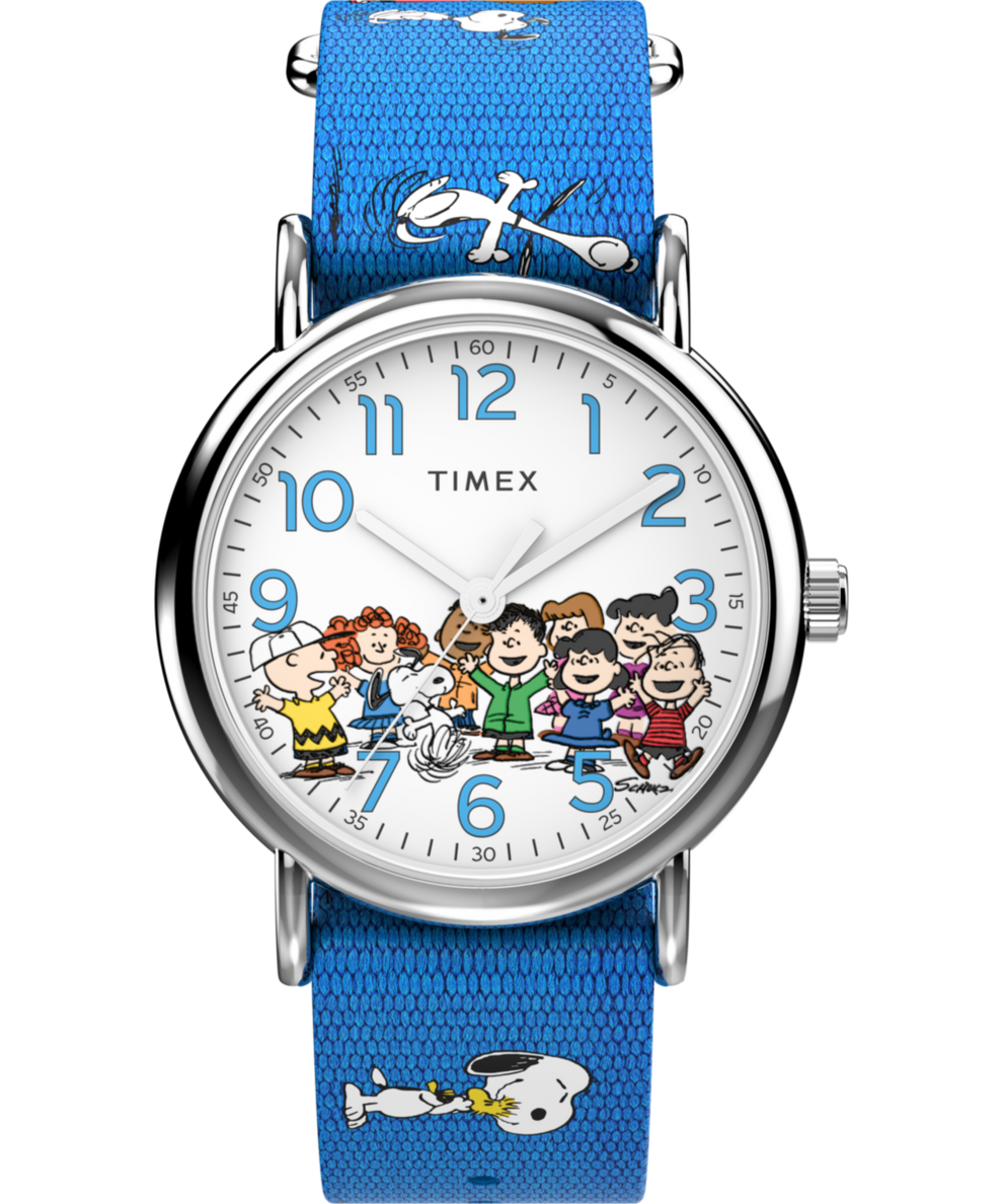 TW2W19400 Peanuts® x Timex Weekender Gang's All Here 38mm Fabric Strap Watch Primary Image