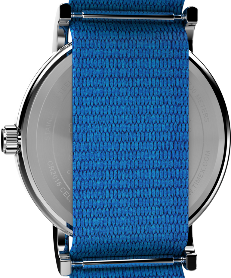 TW2W19400 Peanuts® x Timex Weekender Gang's All Here 38mm Fabric Strap Watch Caseback Image