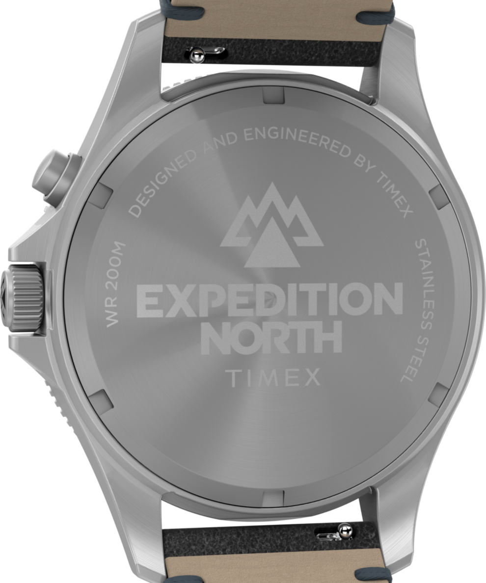 TW2W21900 Expedition North® Slack Tide 41mm Waxed Leather Strap Watch Caseback Image
