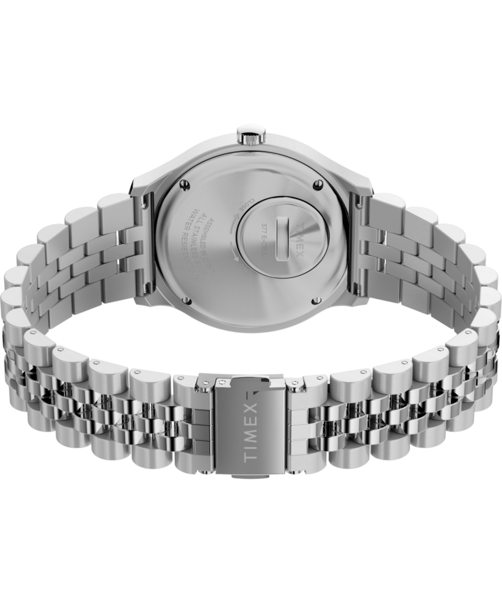 TW2W22500 Q Timex Reissue Dégradé 38mm Stainless Steel Bracelet Watch Caseback with Attachment Image