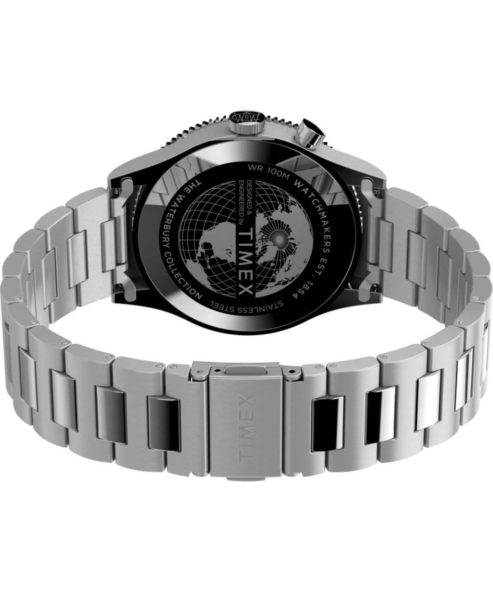 TW2W22700 Waterbury Traditional GMT 39mm Stainless Steel Bracelet Watch Caseback with Attachment Image