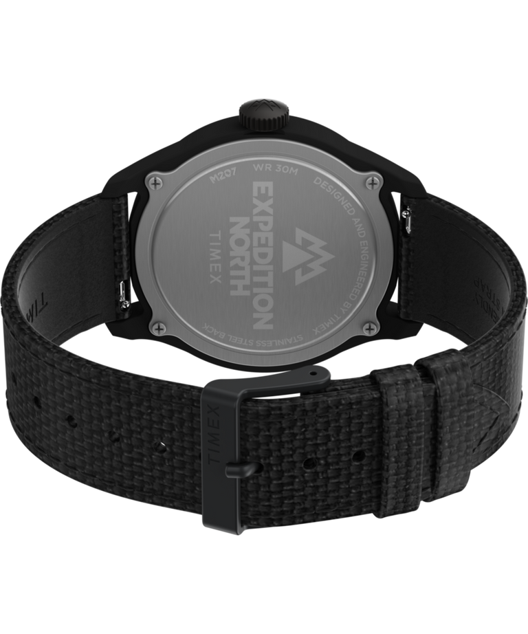 TW2W23400 Expedition Traprock 43mm Eco-Friendly Fabric Strap Watch Caseback with Attachment Image