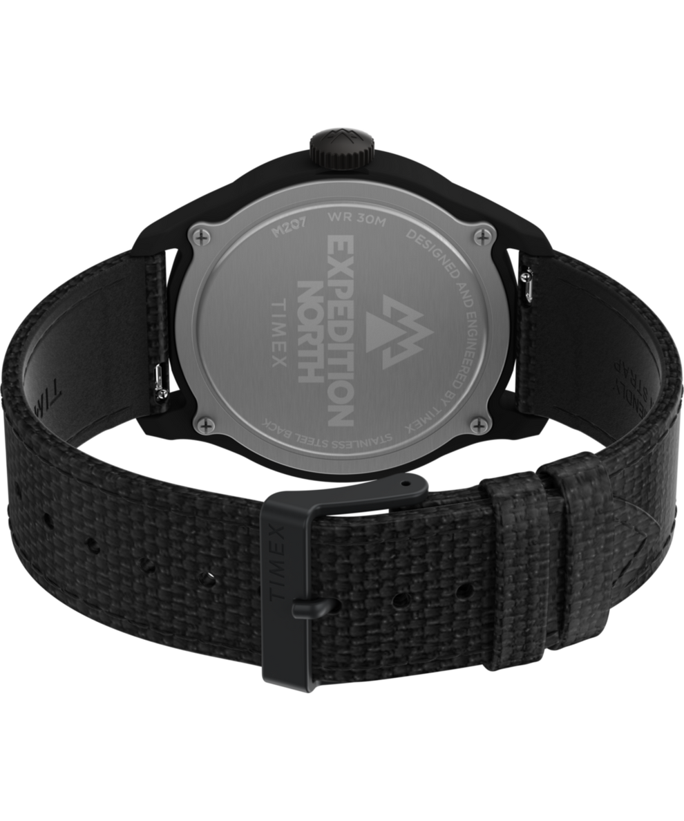 TW2W23400 Expedition Traprock 43mm Eco-Friendly Fabric Strap Watch Caseback with Attachment Image