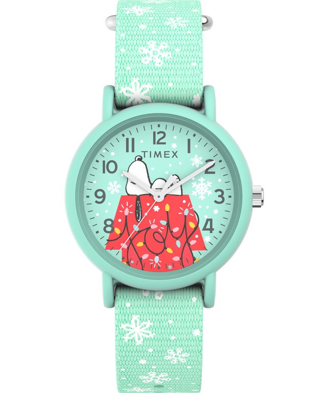 Timex x Peanuts Holiday 34mm Fabric Strap Watch