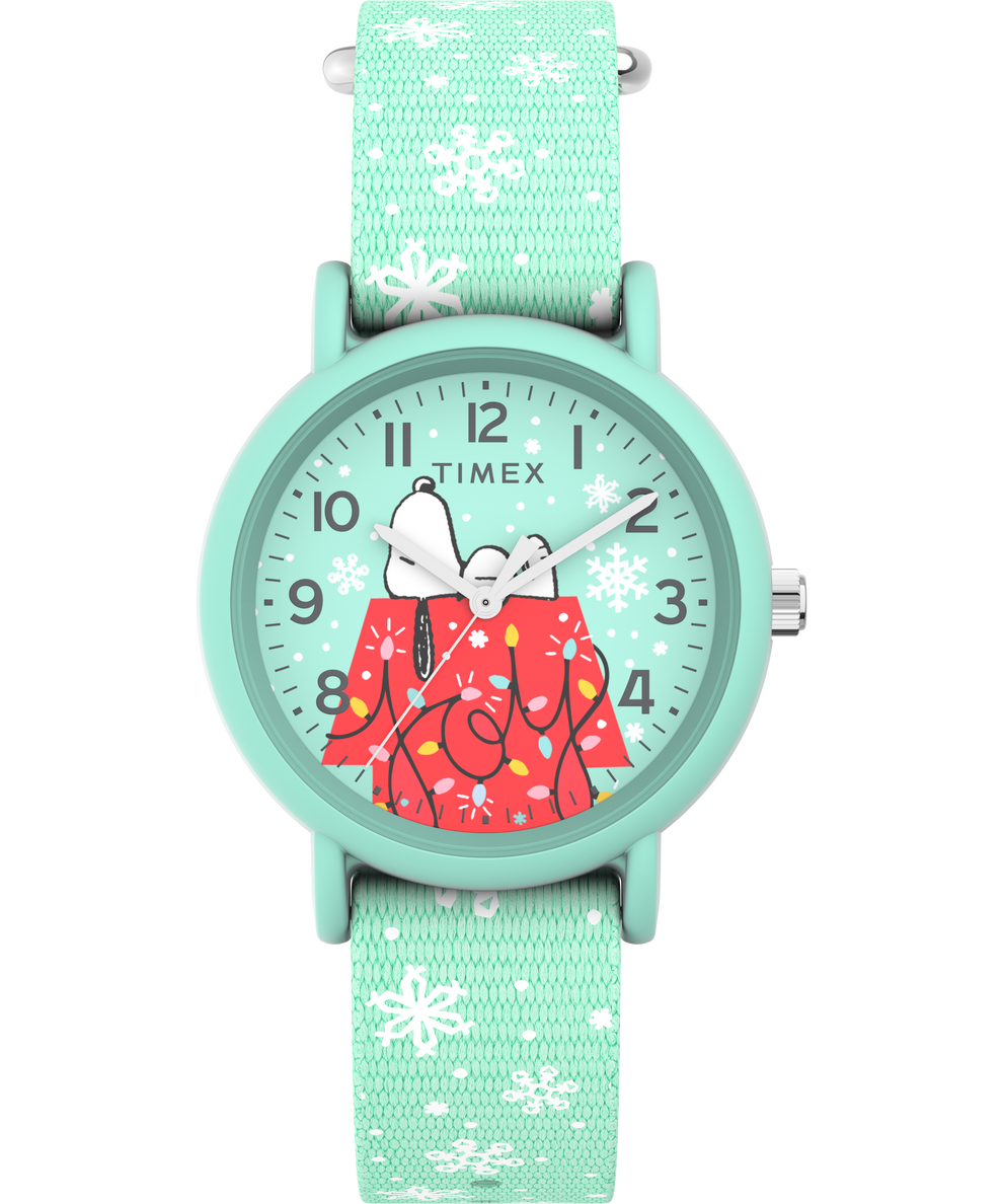 Timex x Peanuts Holiday 34mm Fabric Strap Watch