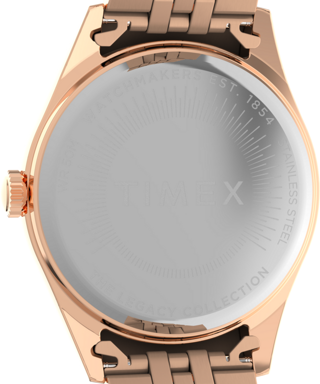 TW2W32200 Timex Legacy 36mm Stainless Steel Bracelet Watch Caseback Image