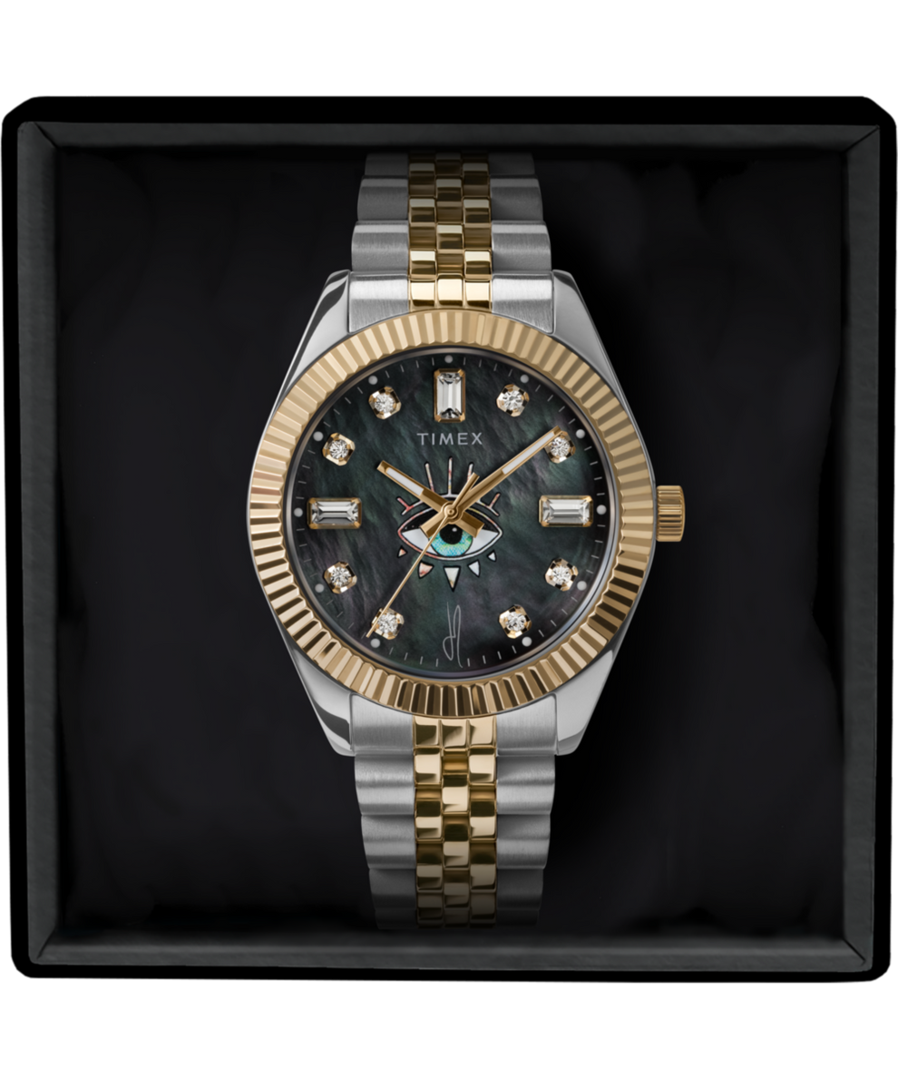 Timex x Jacquie Aiche 36mm Stainless Steel Bracelet Watch