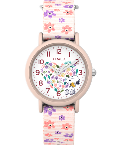 TW2W33400 Timex x Peanuts Floral 34mm Fabric Strap Watch Primary Image