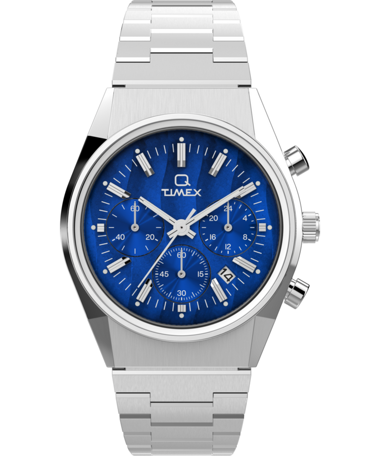 TW2W33700 Q Timex Falcon Eye Chronograph 40mm Stainless Steel Bracelet Watch Primary Image