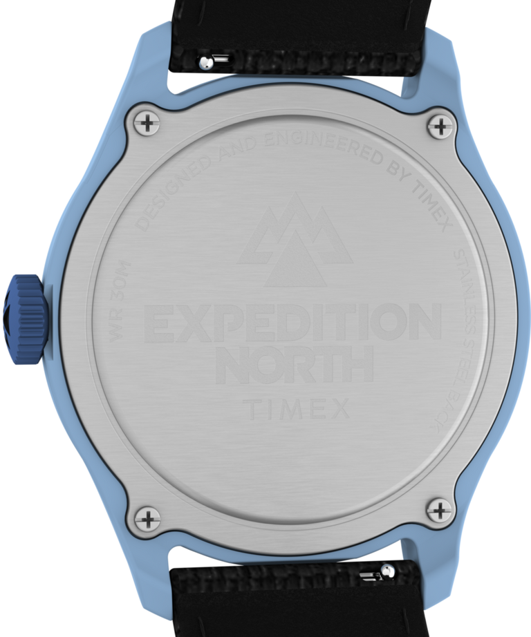 TW2W34300 Expedition North® Traprock 43mm Recycled Fabric Strap Watch Caseback Image