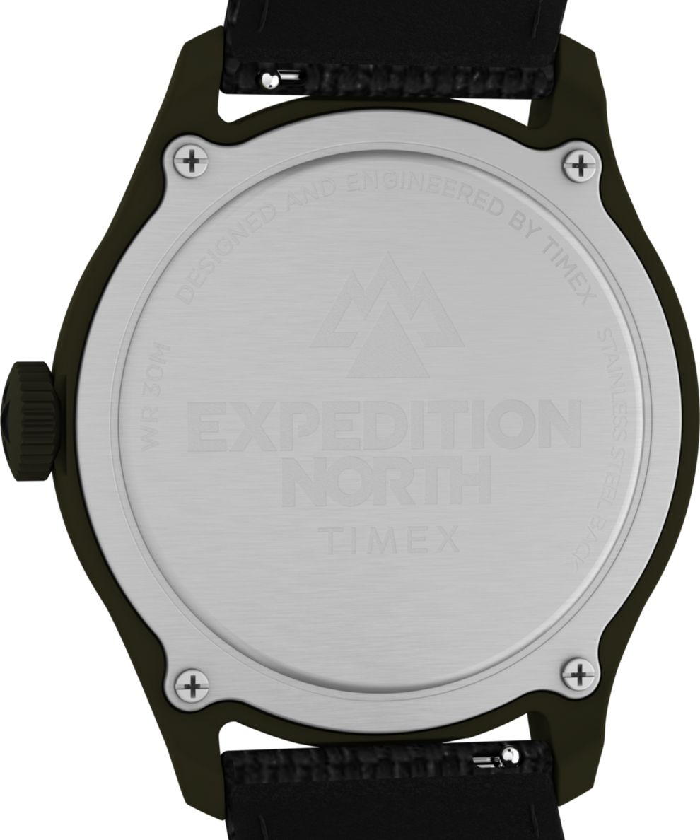 TW2W34400 Expedition Traprock 43mm Recycled Fabric Strap Watch Caseback Image