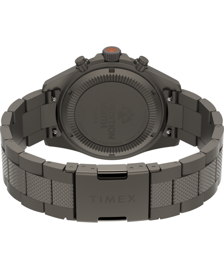 TW2W45700 Expedition Field Chronograph 43mm Stainless Steel Bracelet Watch Caseback with Attachment Image