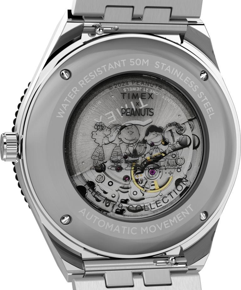 TW2W47500 M79 Automatic x Peanuts 40mm Stainless Steel Bracelet Watch Caseback Image