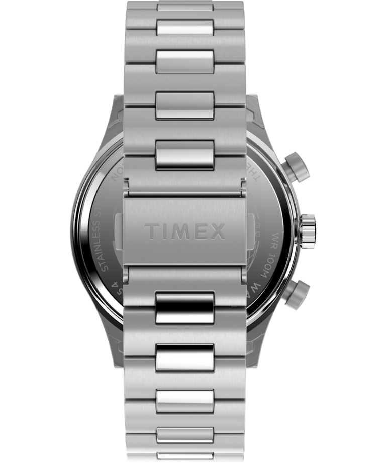 Timex Waterbury Traditional Fly Back Chronograph TW2W47800 - Orologio da uomo da 43 mm, cinturino in acciaio inox e quadrante nero Timex Waterbury Traditional Fly Back Chronograph TW2W47800 - Orologio da uomo da 43 mm, cinturino in acciaio inox e quadrante nero