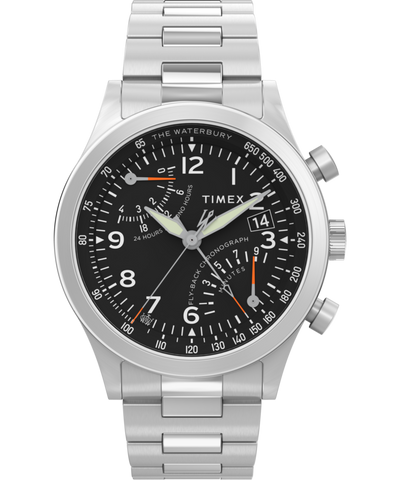 TW2W47800 Waterbury Traditional Fly Back Chronograph 43mm Stainless Steel Bracelet Watch Primary Image
