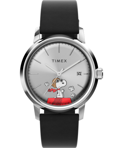 Timex Marlin® Automatic x Peanuts Snoopy Flying Ace 40mm Leather Strap Watch