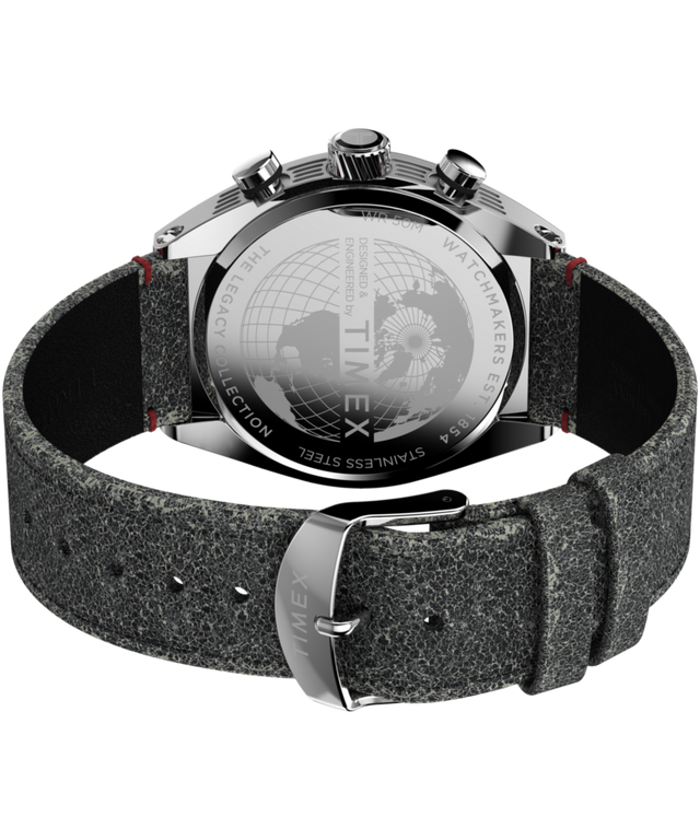 TW2W50000 Timex Legacy Tonneau 42mm Leather Strap Watch Caseback with Attachment Image