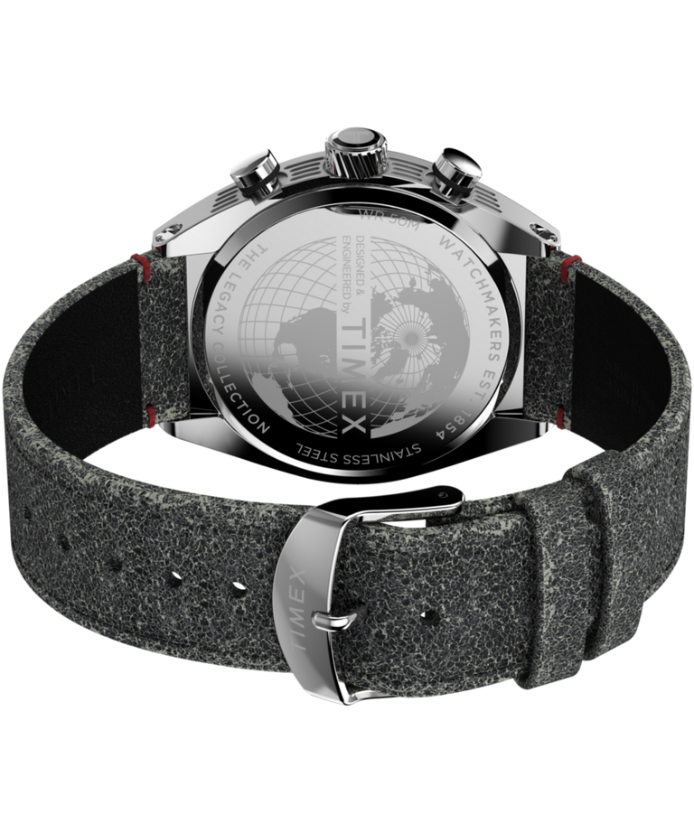 TW2W50000 Timex Legacy Tonneau 42mm Leather Strap Watch Caseback with Attachment Image