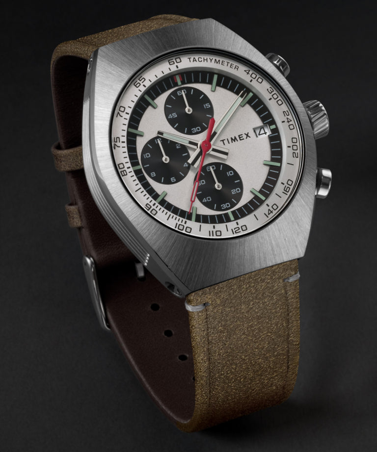 TW2W50100 Timex Legacy Tonneau 42mm Leather Strap Watch Campaign Key Silhouettes (Beauty shots) Image