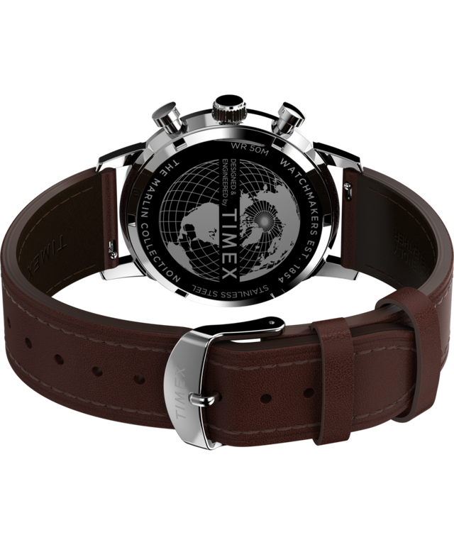 Marlin® Chronograph Tachymeter 40mm Leather Strap Watch 