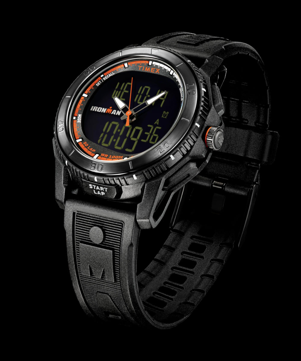 TIMEX  IRONMAN  TRIATHLON デジタル A423 TIMEX® IRONMAN® Adrenaline Ana-digi 46.5mm PU Strap Watch