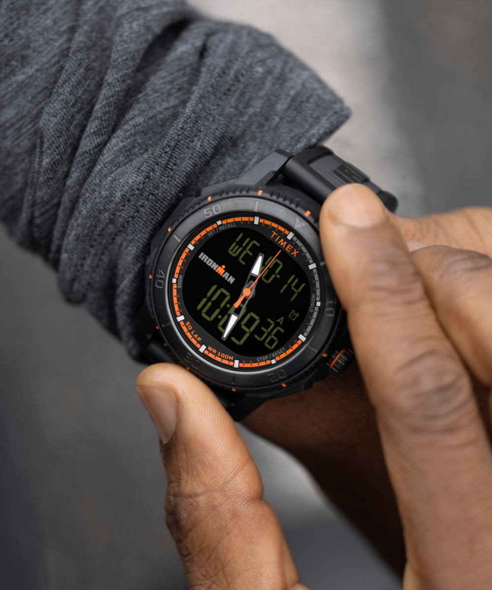 TIMEX® IRONMAN® Adrenaline Ana-digi 46.5mm PU Strap Watch