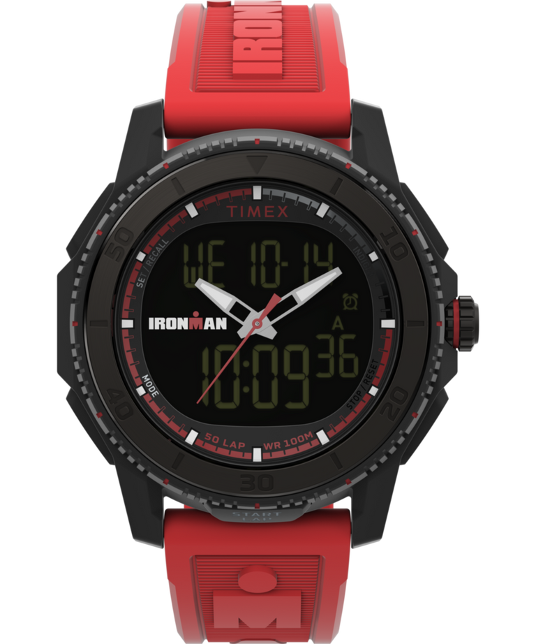TW2W53700 TIMEX® IRONMAN® Adrenaline Ana-digi 46.5mm PU Strap Watch  Primary Image