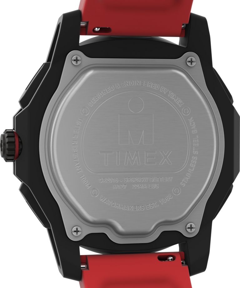 TW2W53700 TIMEX® IRONMAN® Adrenaline Ana-digi 46.5mm PU Strap Watch  Caseback Image