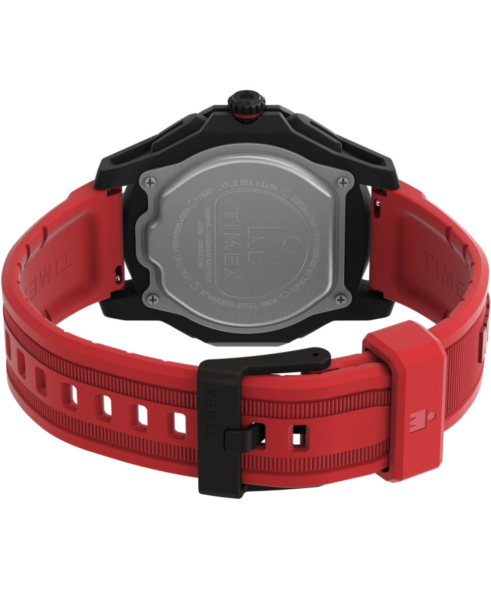 TW2W53700 TIMEX® IRONMAN® Adrenaline Ana-digi 46.5mm PU Strap Watch  Caseback with Attachment Image