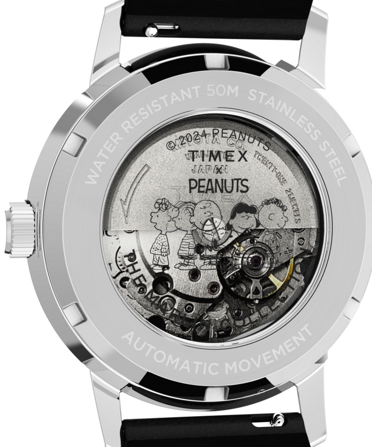 TW2W54000 Marlin® Automatic x Peanuts Sketch 40mm Leather Strap Watch
 Caseback Image
