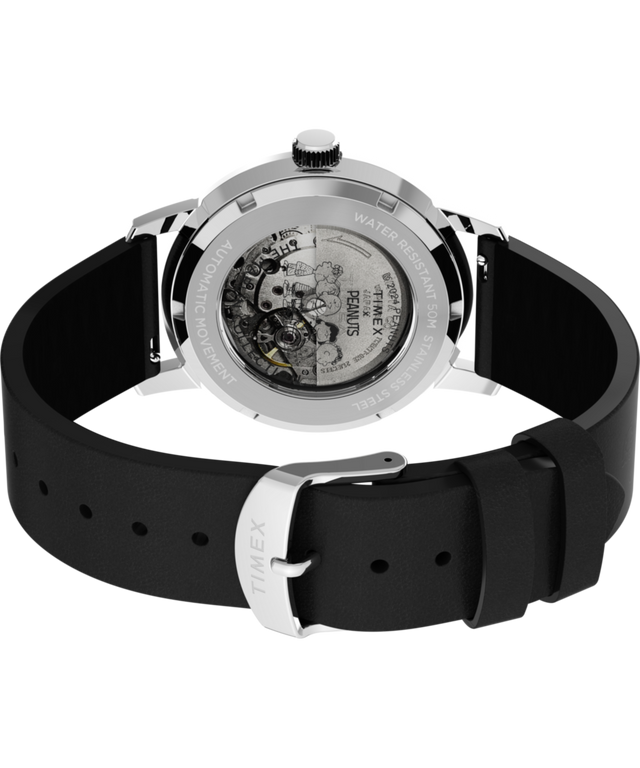 TW2W54000 Marlin® Automatic x Peanuts Sketch 40mm Leather Strap Watch
 Caseback with Attachment Image
