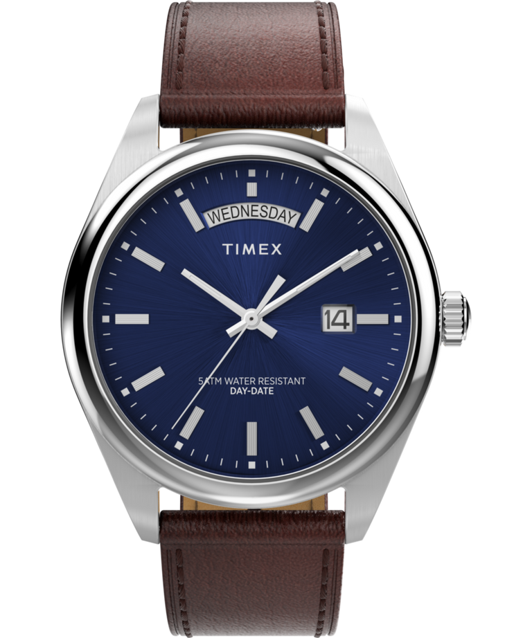 Timex Legacy 41mm Leather Strap Watch TW2W57200 Timex UK