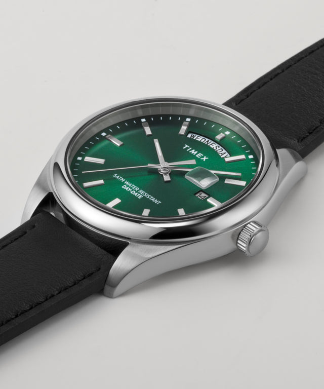 TW2W57300 Timex Legacy 41mm Leather Strap Watch  Campaign Key Silhouettes (Beauty shots) Image