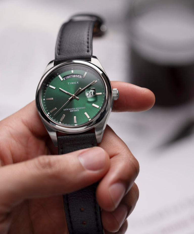 TW2W57300 Timex Legacy 41mm Leather Strap Watch  Primary Wrist Image